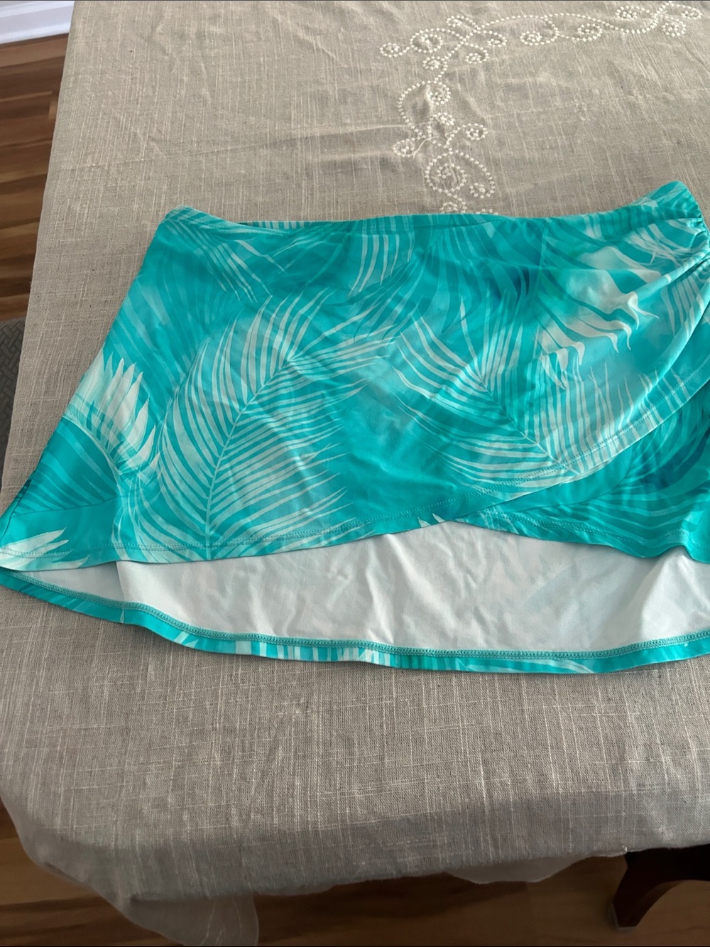 Jantzen Turquoise & White Tropical Leaf One-Piece Swimsuit - Picture 2 of 5